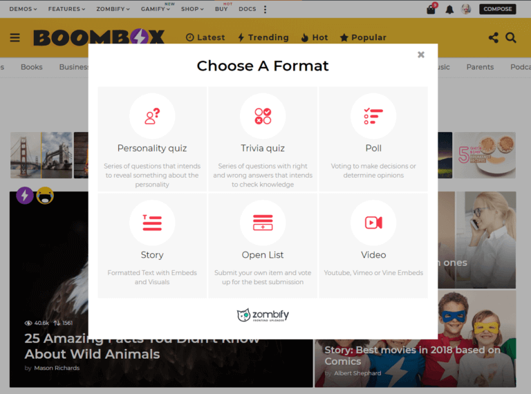 Zombify Boombox Documentation